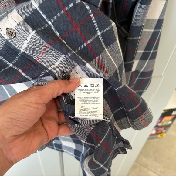 Wrangler ATG Shirt Men's 2XL Blue Plaid Long Sleeve Button Front Western Casual - Picture 10 of 10